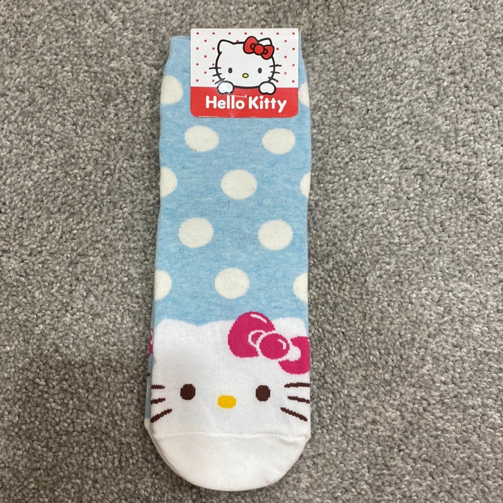 Blue hello kitty socks
